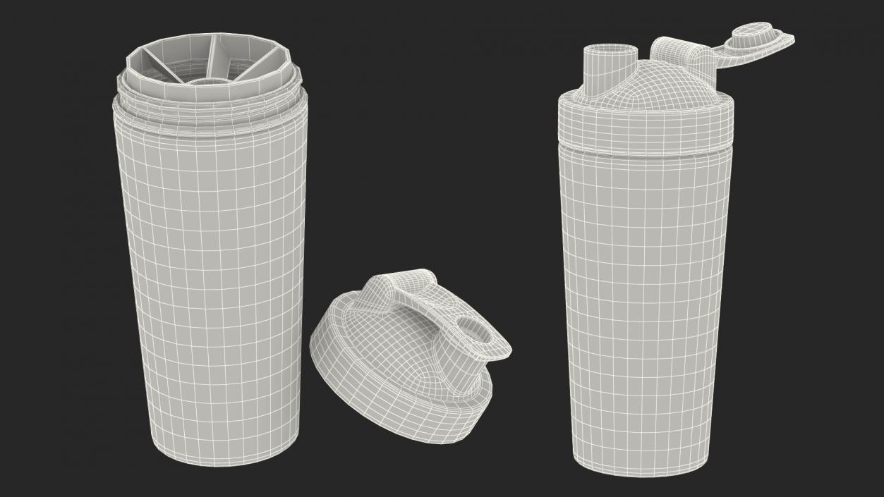 The Protein Works Matte Black Protein Shaker 3D model