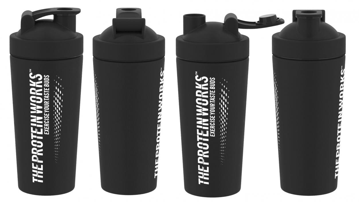 The Protein Works Matte Black Protein Shaker 3D model