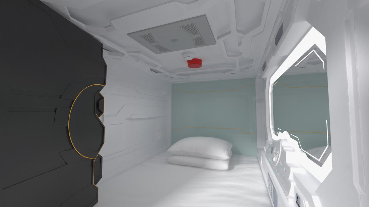 3D Capsule Hotel Pods model