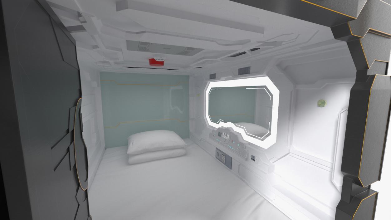 3D Capsule Hotel Pods model