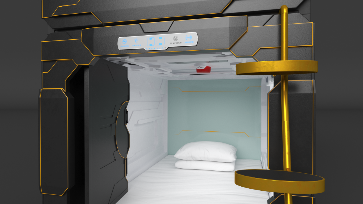 3D Capsule Hotel Pods model