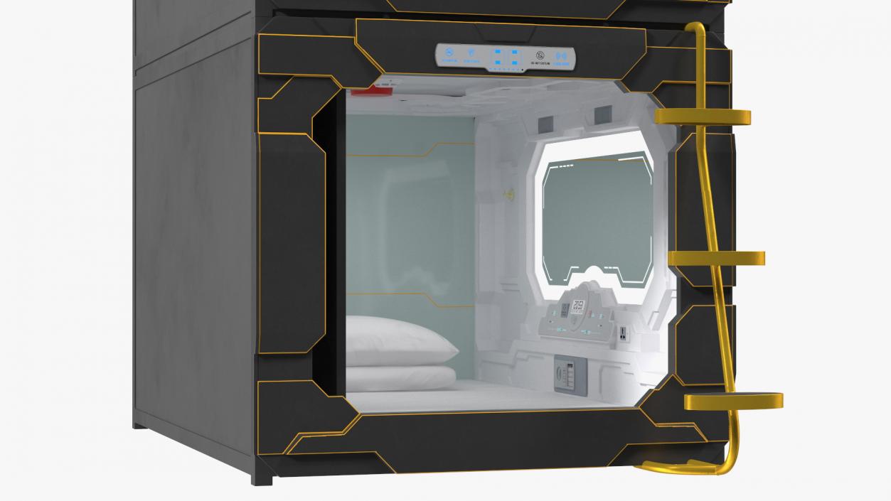 3D Capsule Hotel Pods model