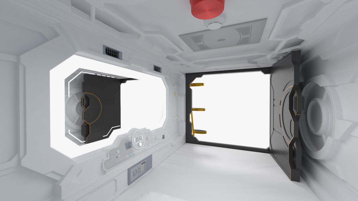 3D Capsule Hotel Pods model