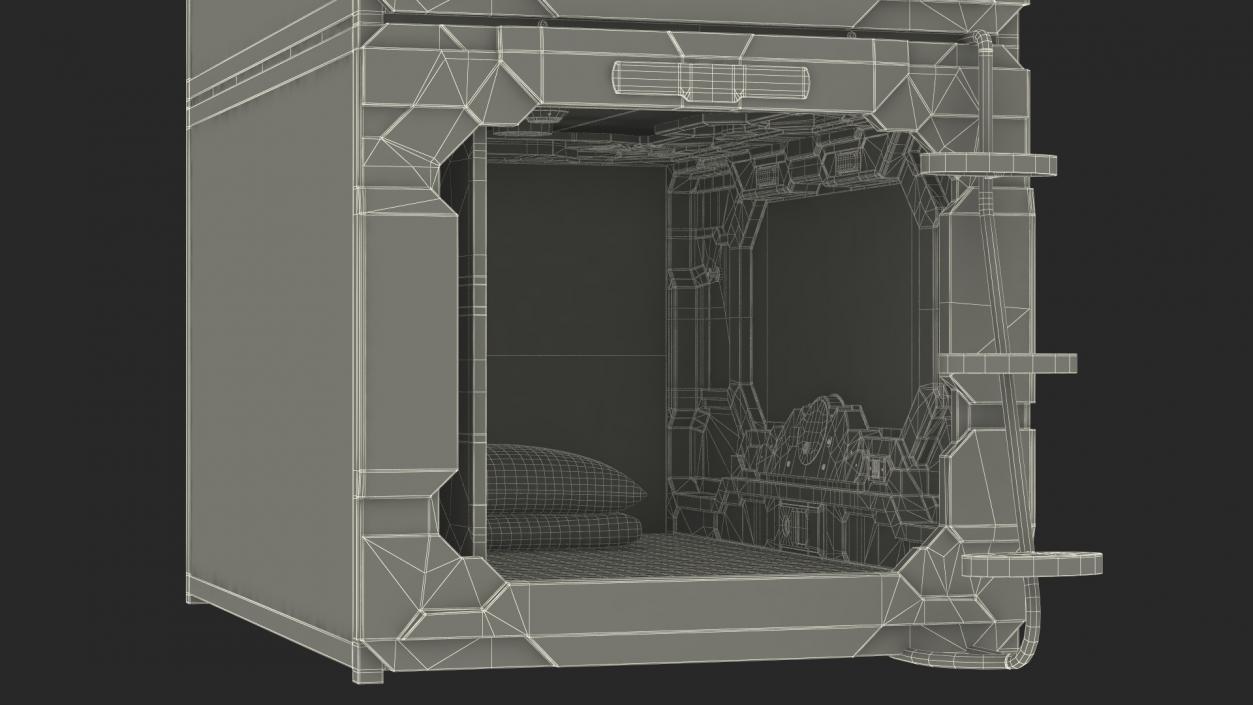 3D Capsule Hotel Pods model