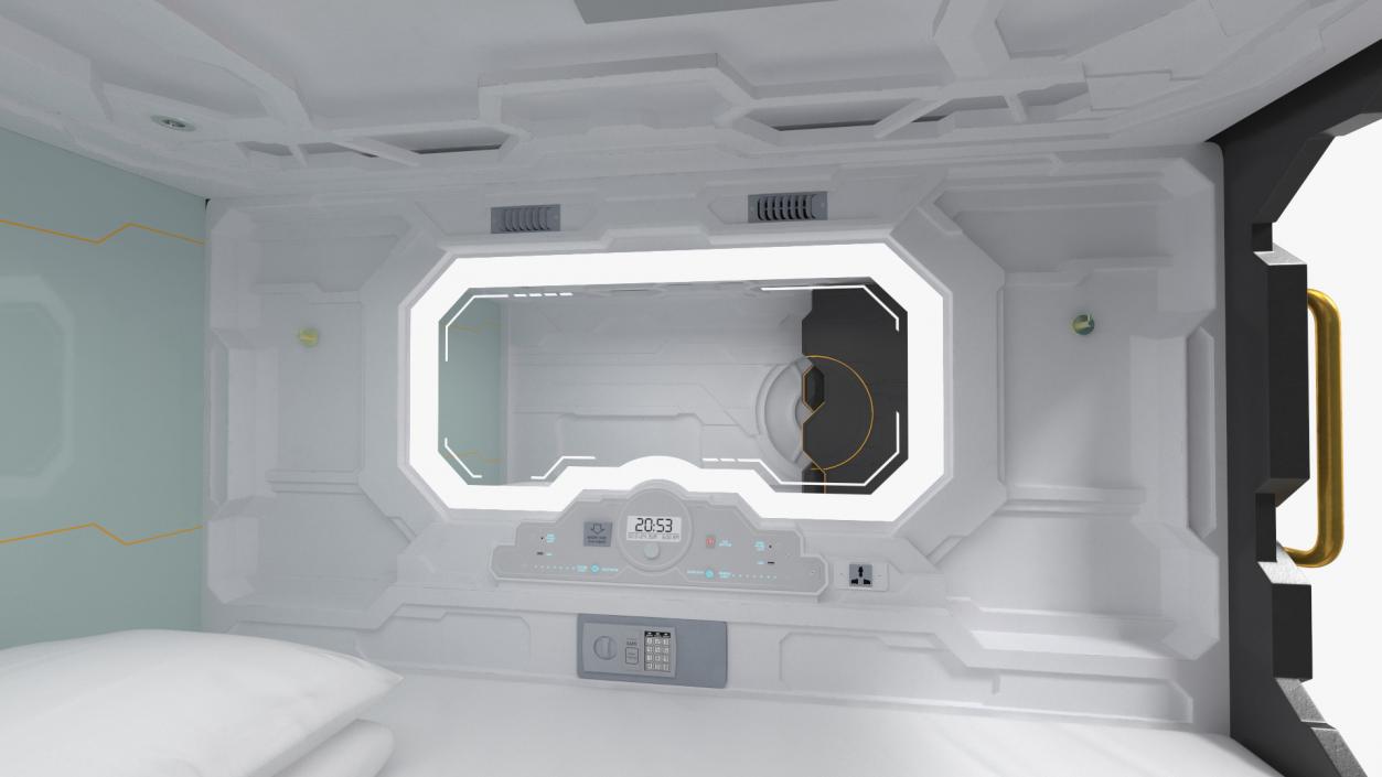 3D Capsule Hotel Pods model