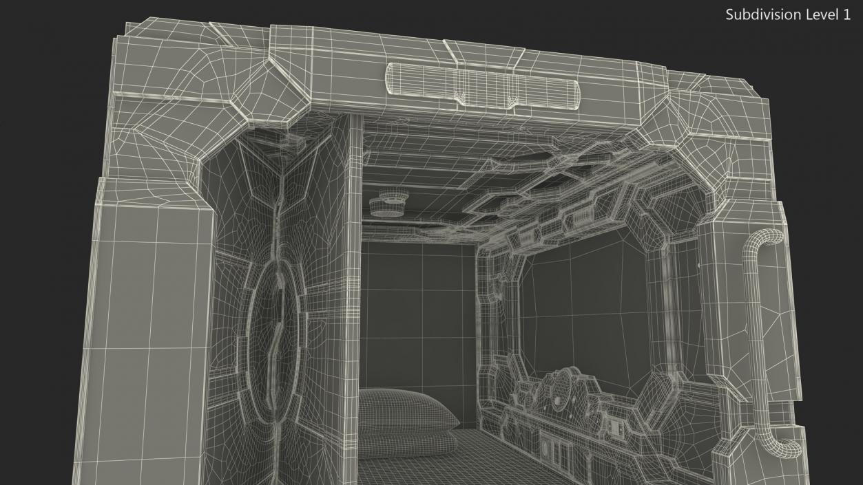 3D Capsule Hotel Pods model