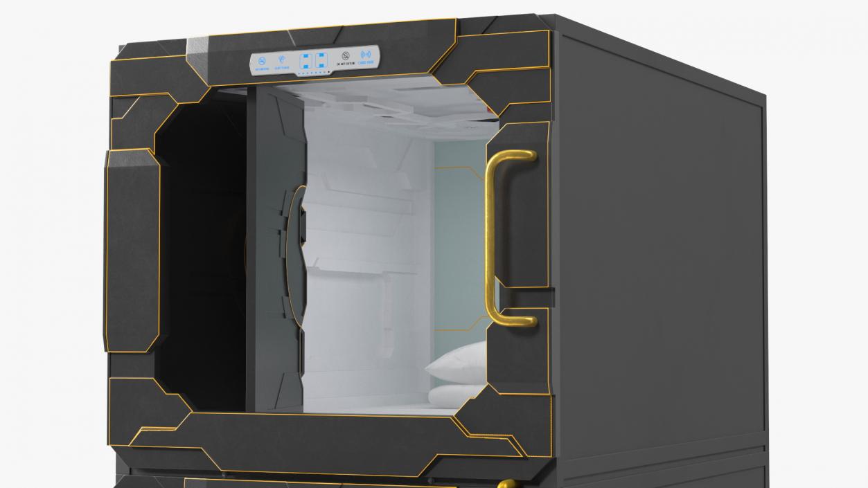 3D Capsule Hotel Pods model