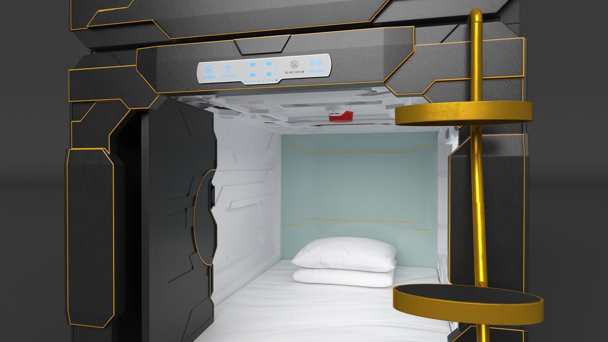 3D Capsule Hotel Pods model