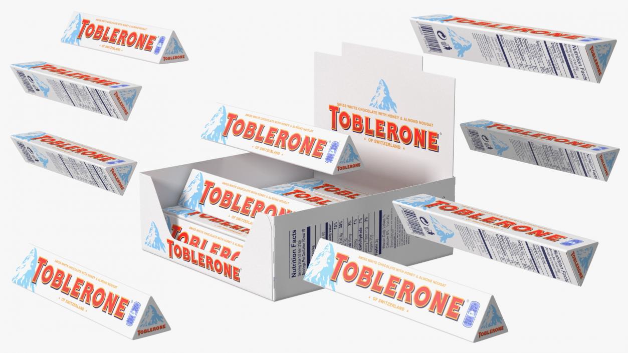 3D model Toblerone White Chocolates Box