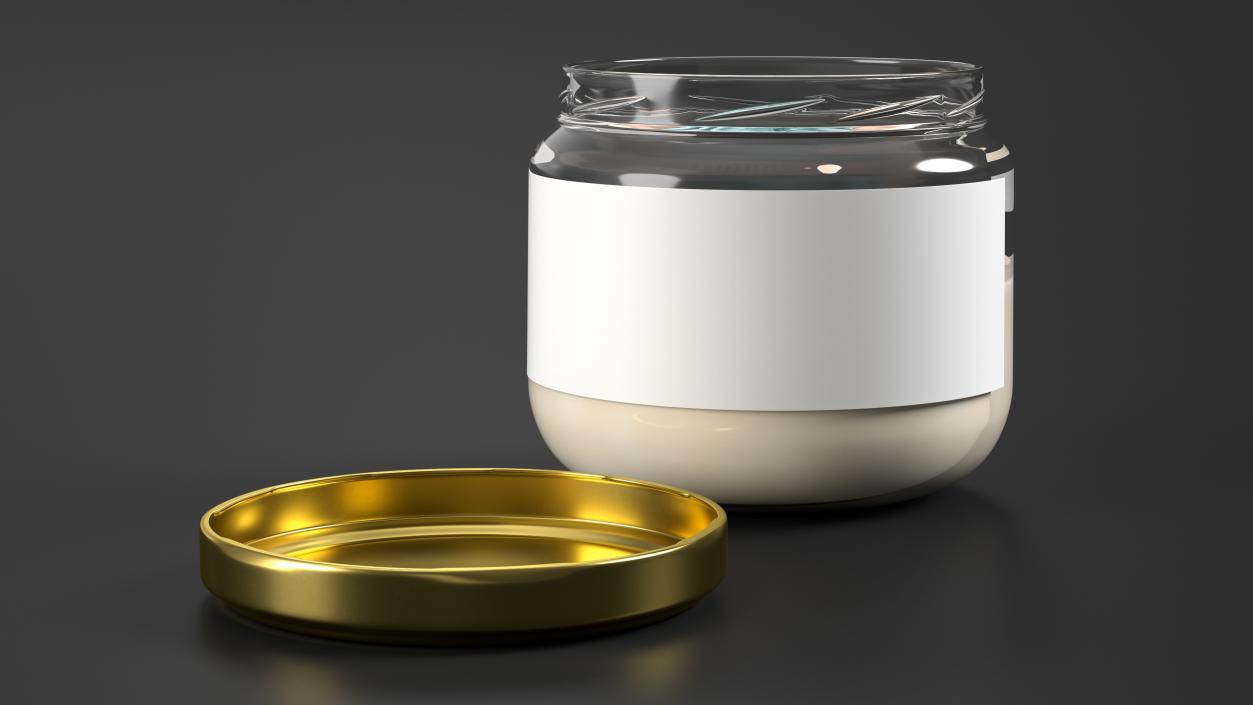 3D Jar Candle with Cover 2 model