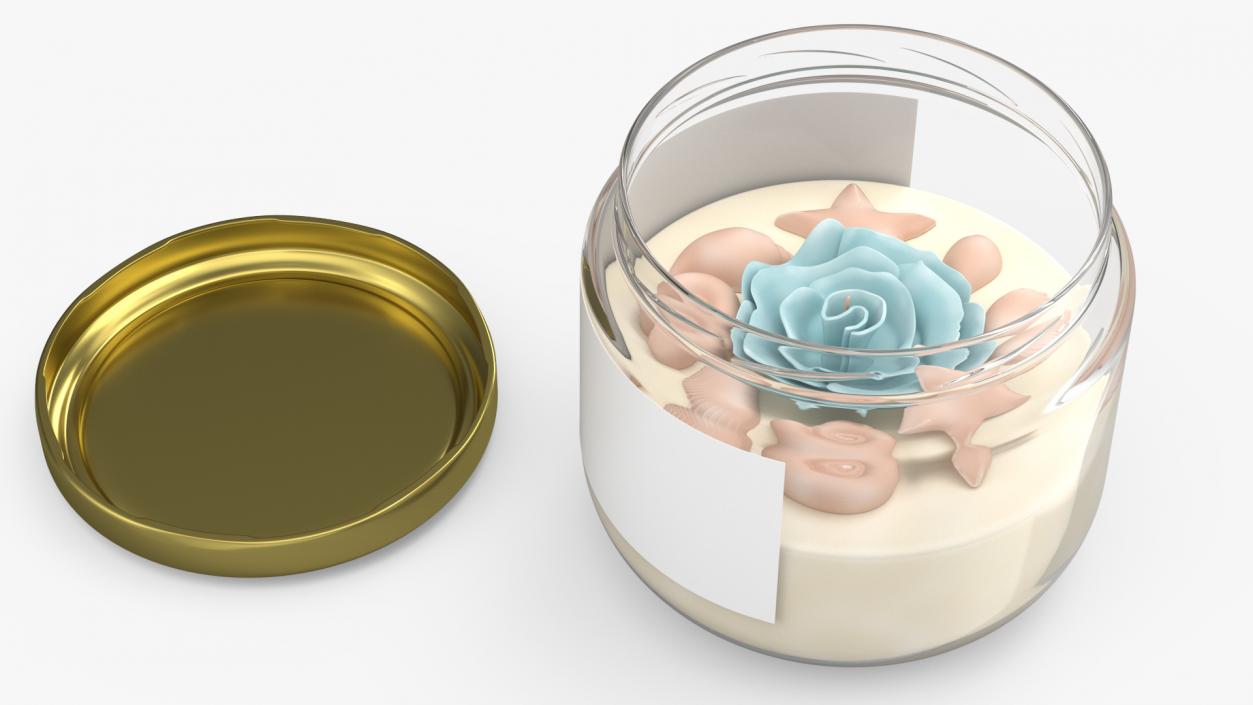 3D Jar Candle with Cover 2 model