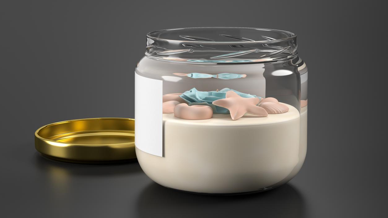 3D Jar Candle with Cover 2 model