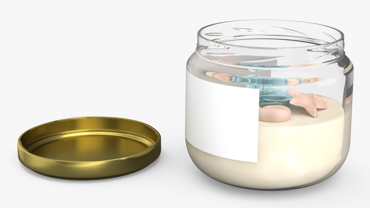 3D Jar Candle with Cover 2 model