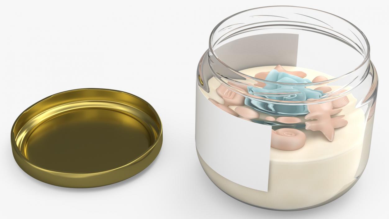 3D Jar Candle with Cover 2 model