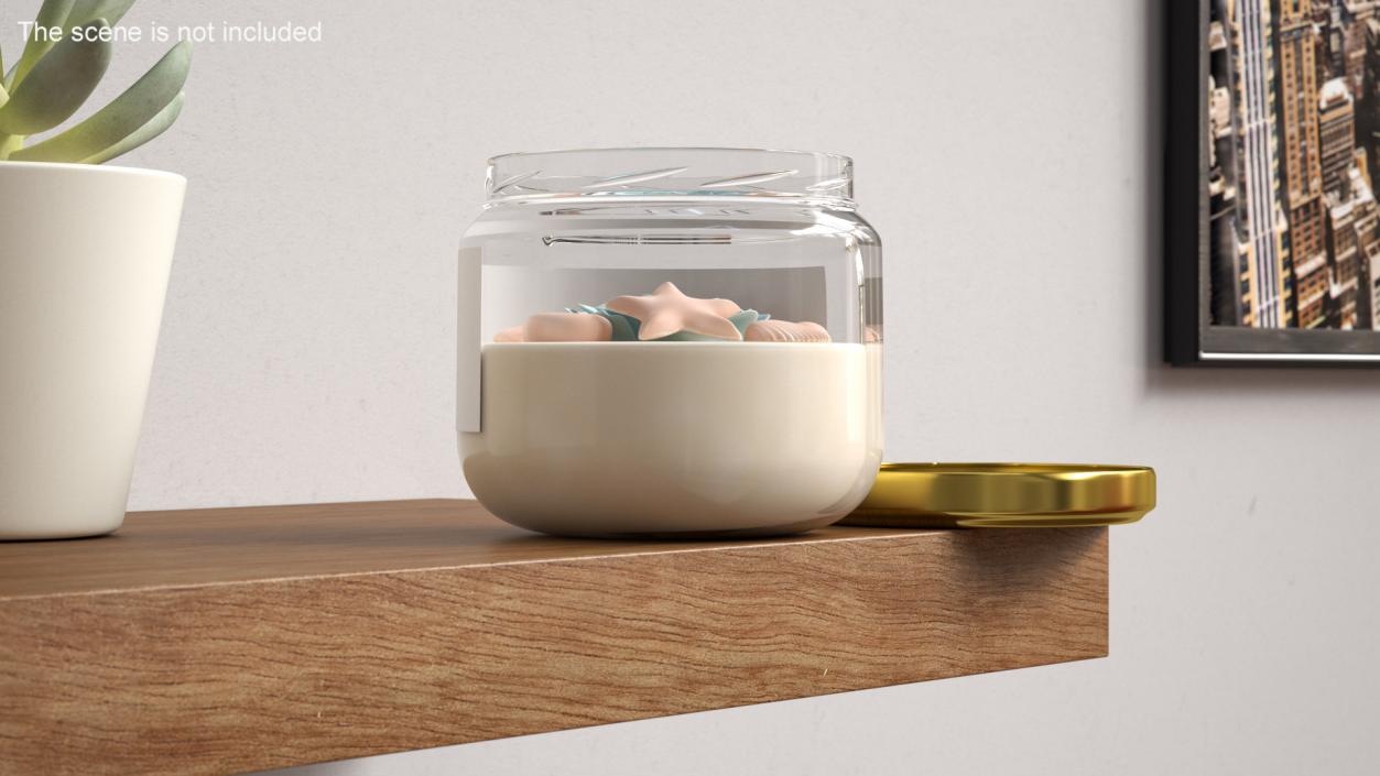 3D Jar Candle with Cover 2 model