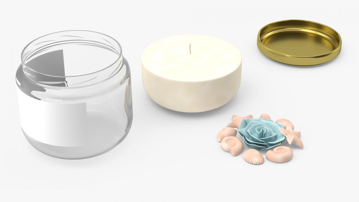 3D Jar Candle with Cover 2 model