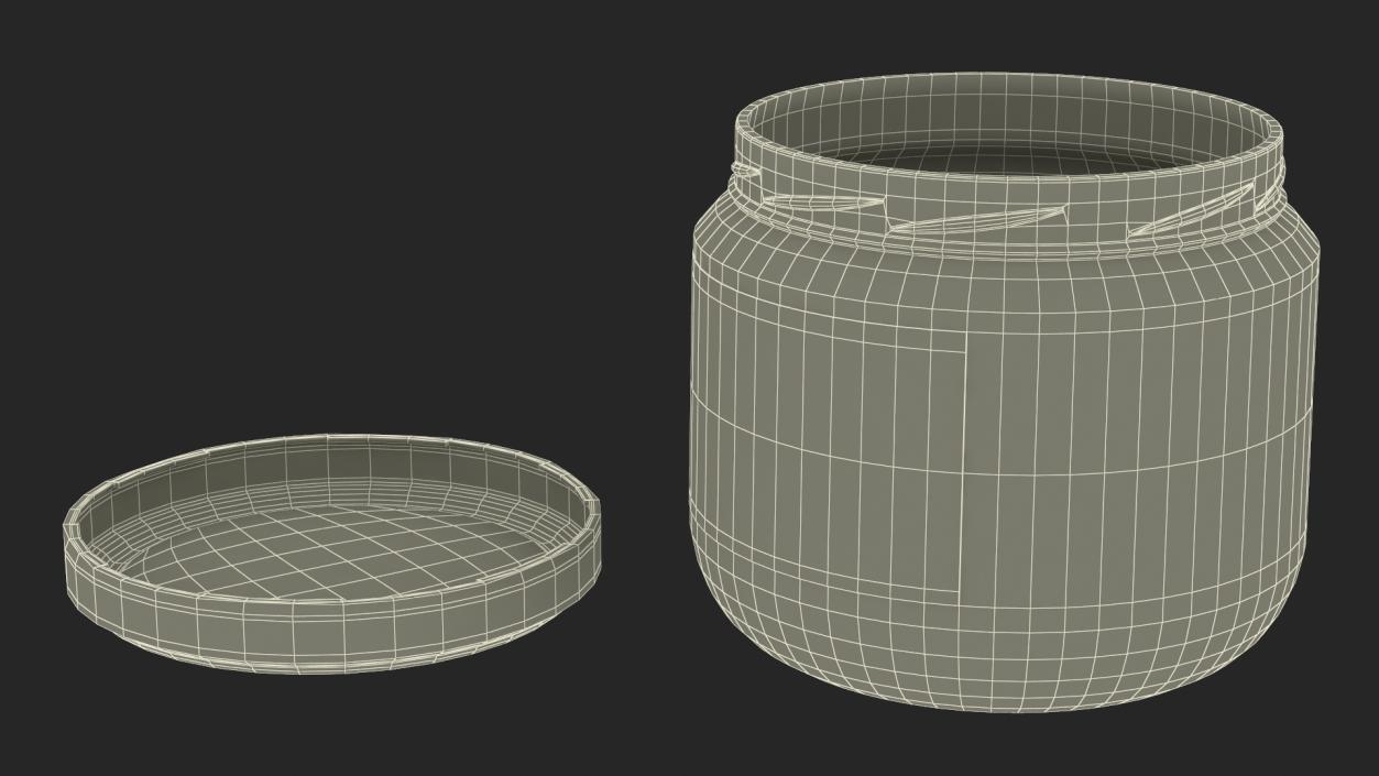 3D Jar Candle with Cover 2 model