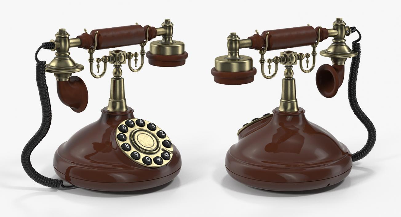 3D model Old Telephone With Rotary Dial