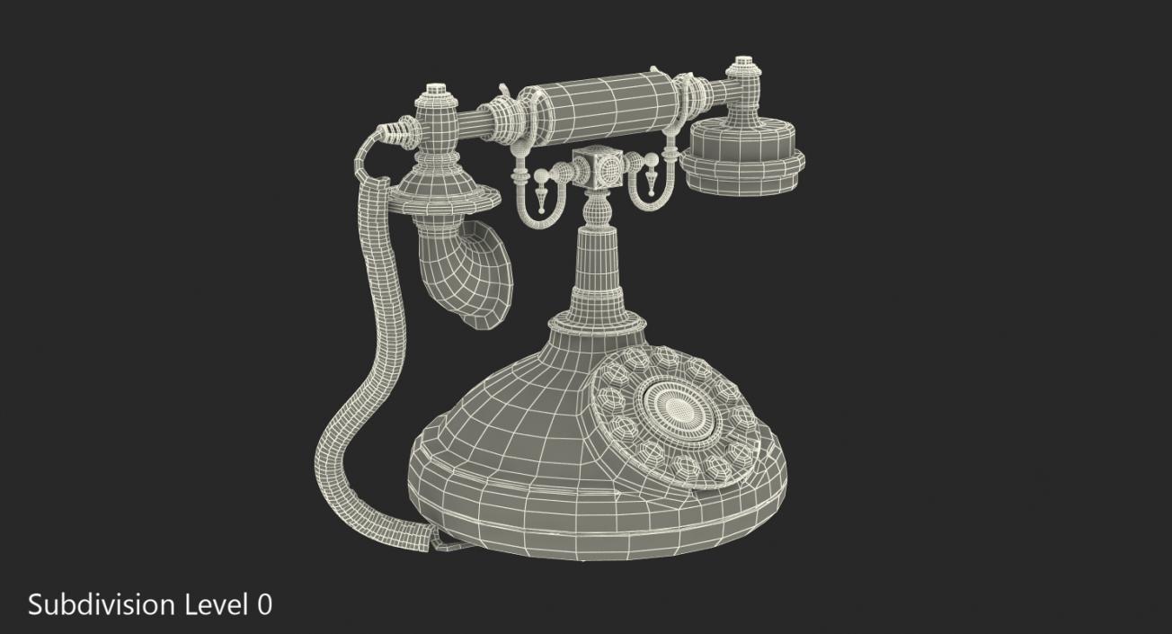 3D model Old Telephone With Rotary Dial