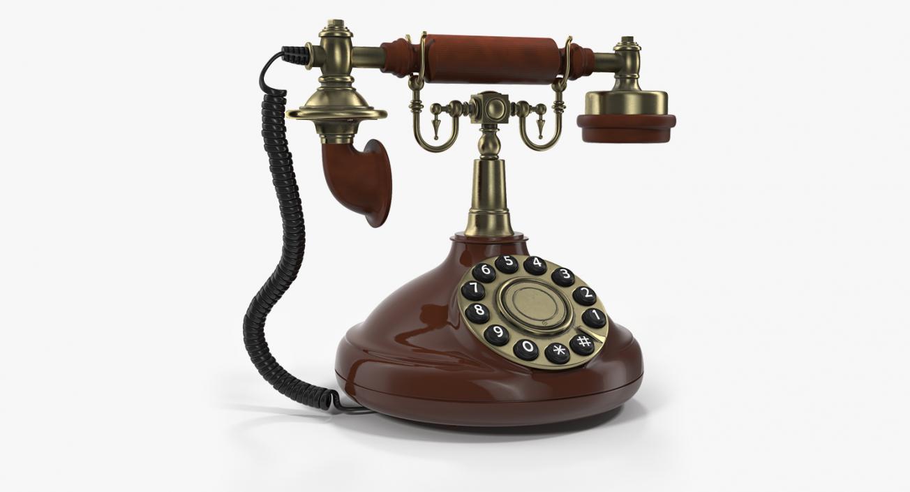 3D model Old Telephone With Rotary Dial