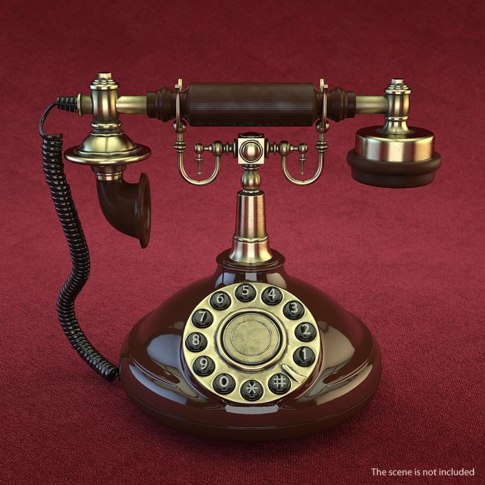 3D model Old Telephone With Rotary Dial