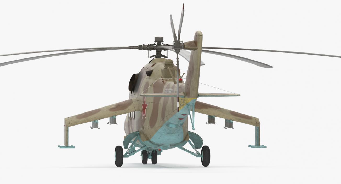 3D Russian Helicopter Mil Mi-24 Hind model