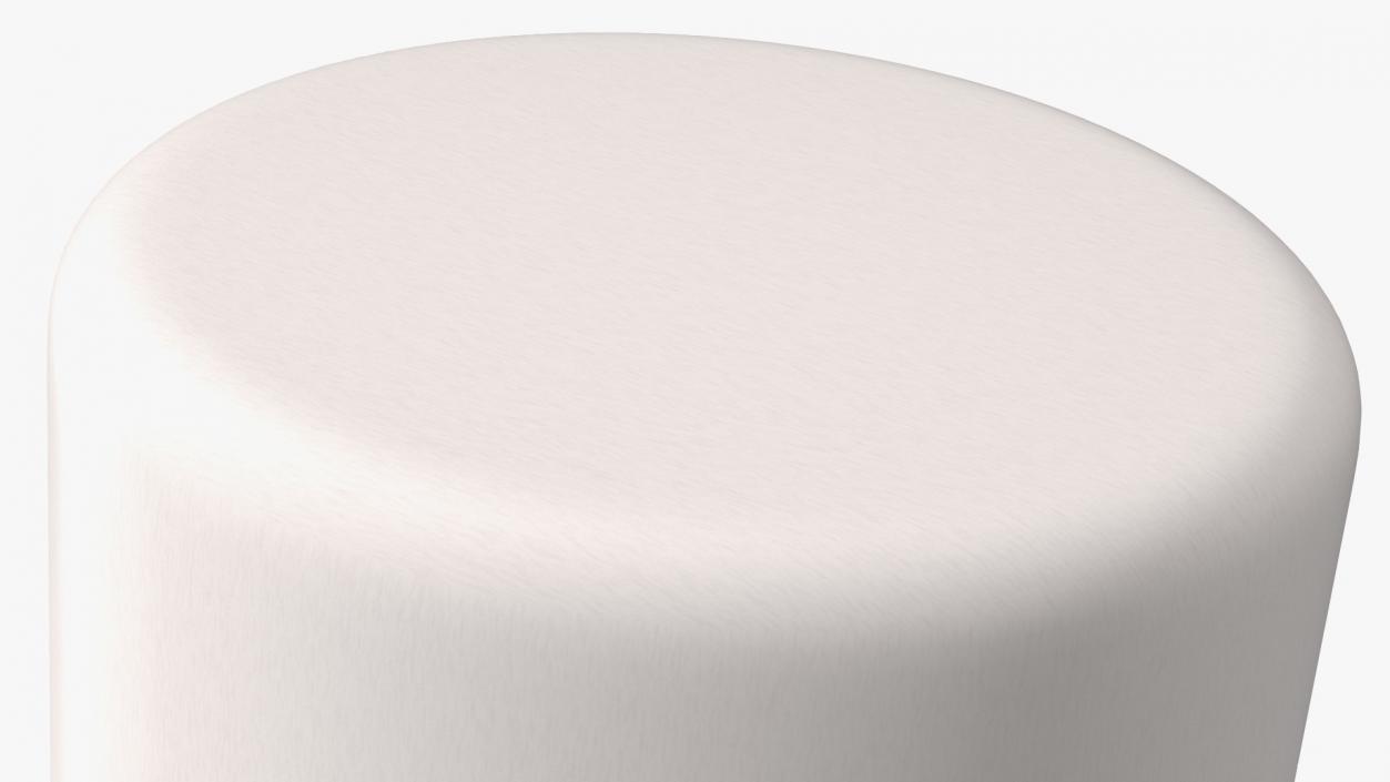 3D Dome Top Pillar Candle White model