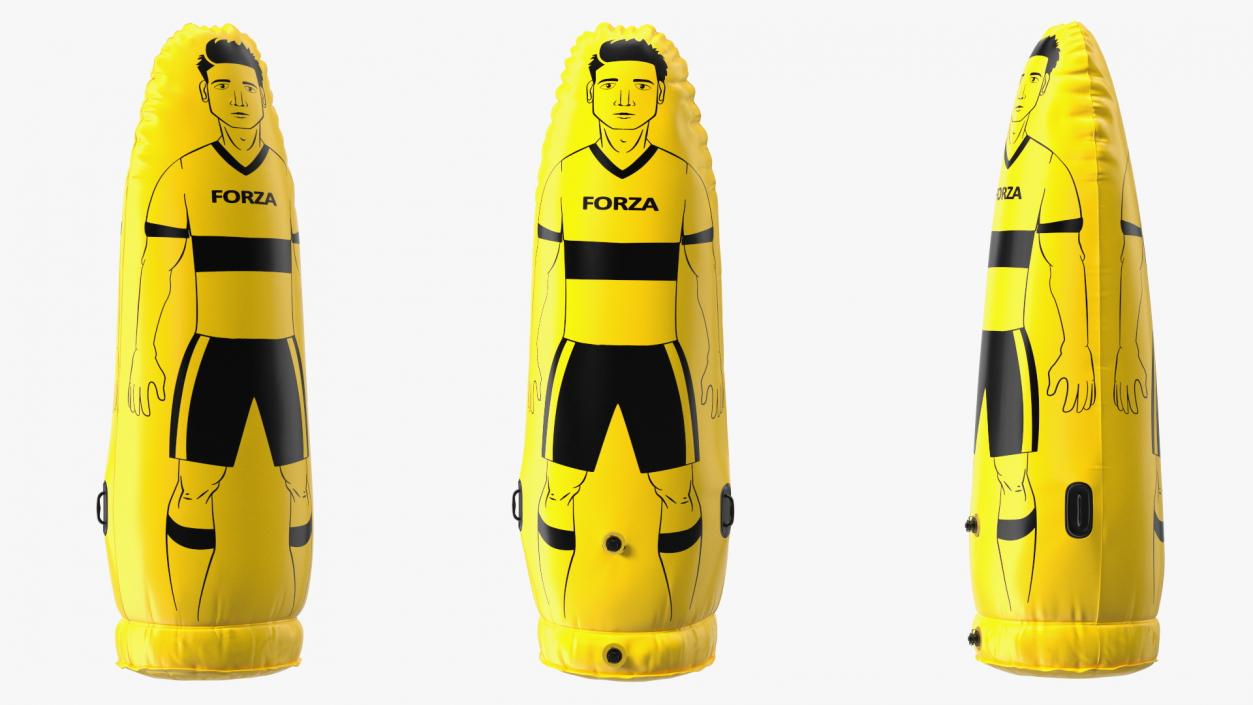 3D model Inflatable Soccer Kick Dummy Junior Yellow(1)