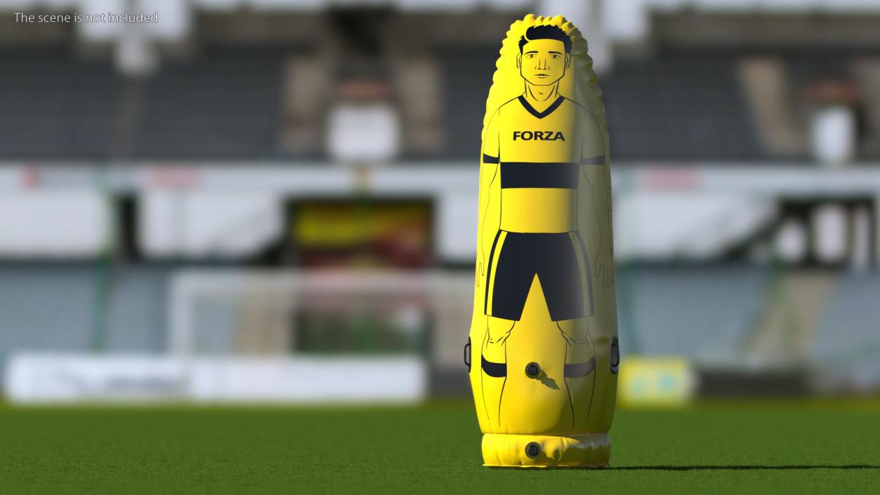 3D model Inflatable Soccer Kick Dummy Junior Yellow(1)