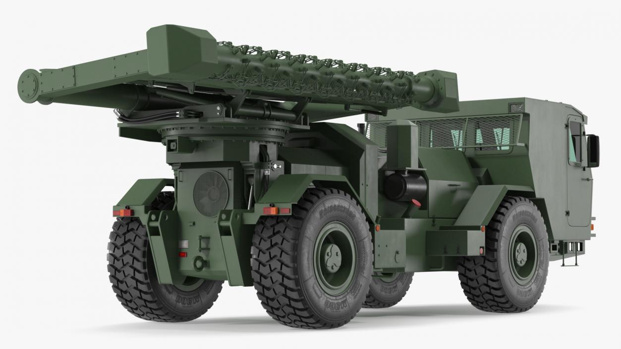 3D Mine Sweeper Vehicle Hydrema 910 Khaki model