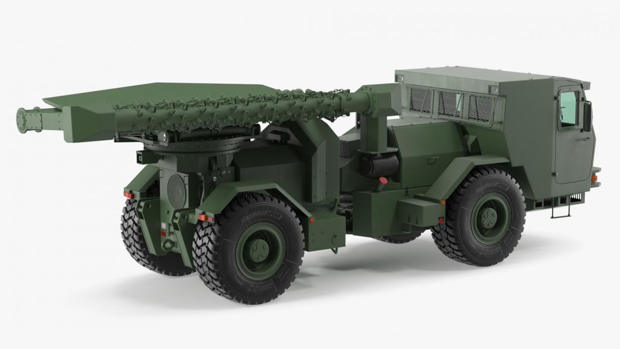 3D Mine Sweeper Vehicle Hydrema 910 Khaki model