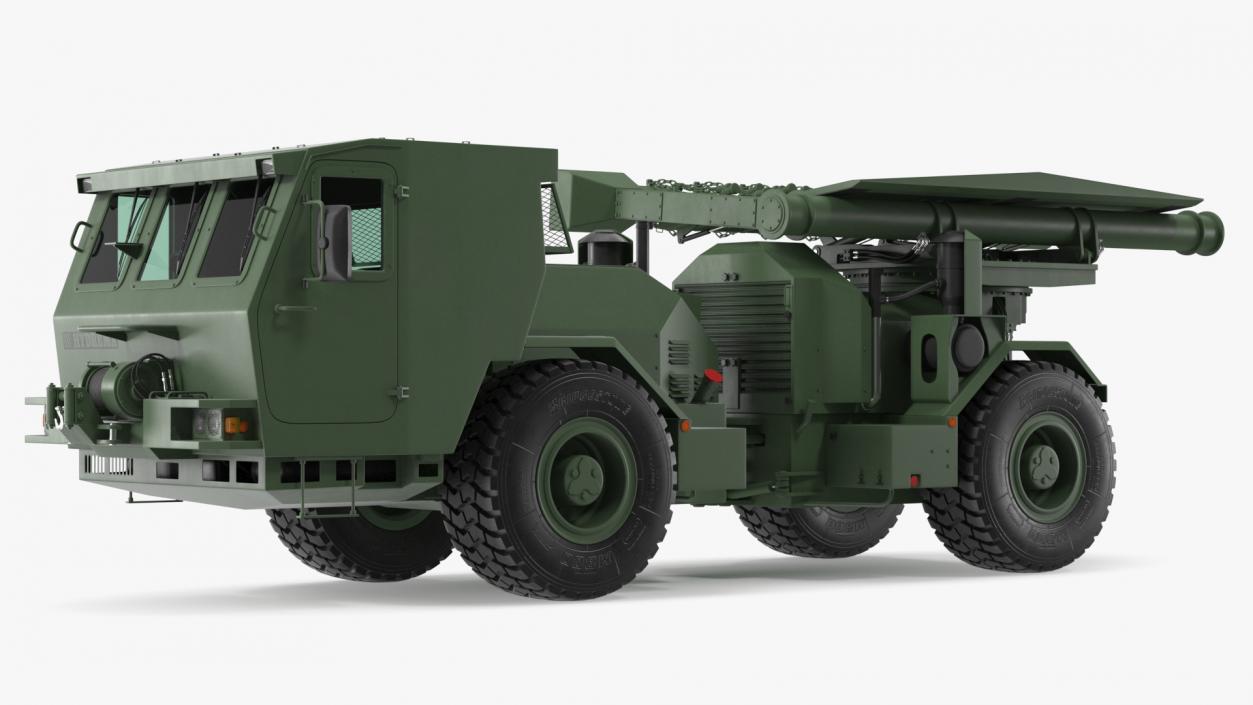 3D Mine Sweeper Vehicle Hydrema 910 Khaki model