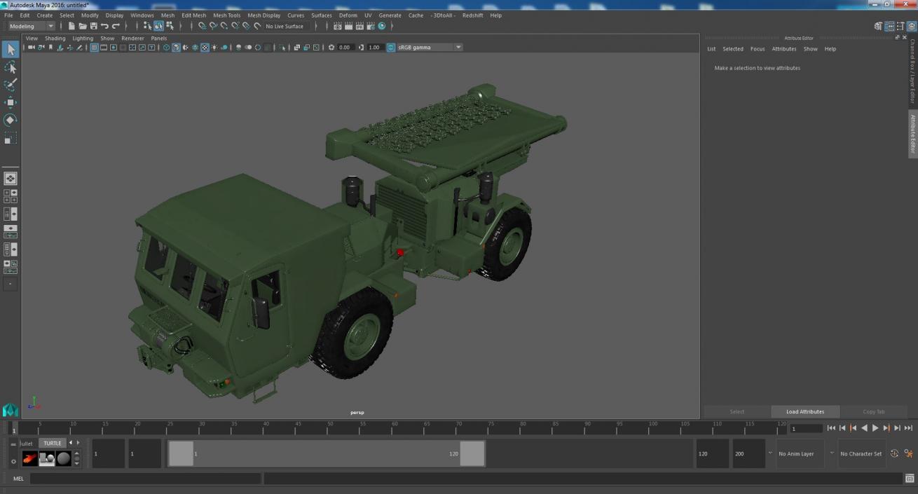 3D Mine Sweeper Vehicle Hydrema 910 Khaki model