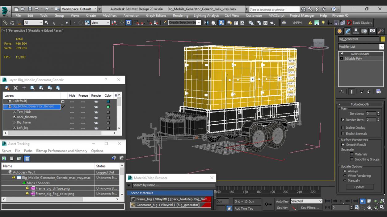 3D Big Mobile Generator Generic model