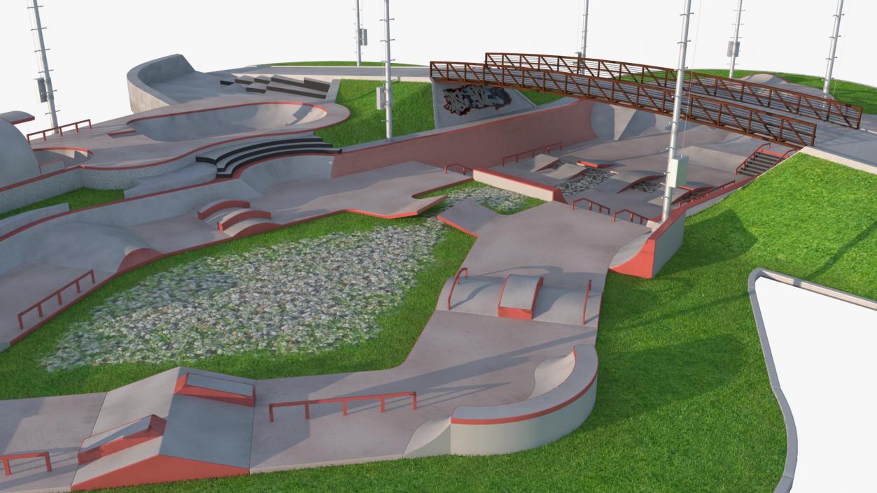 Outdoor Skate Park Fur 3D