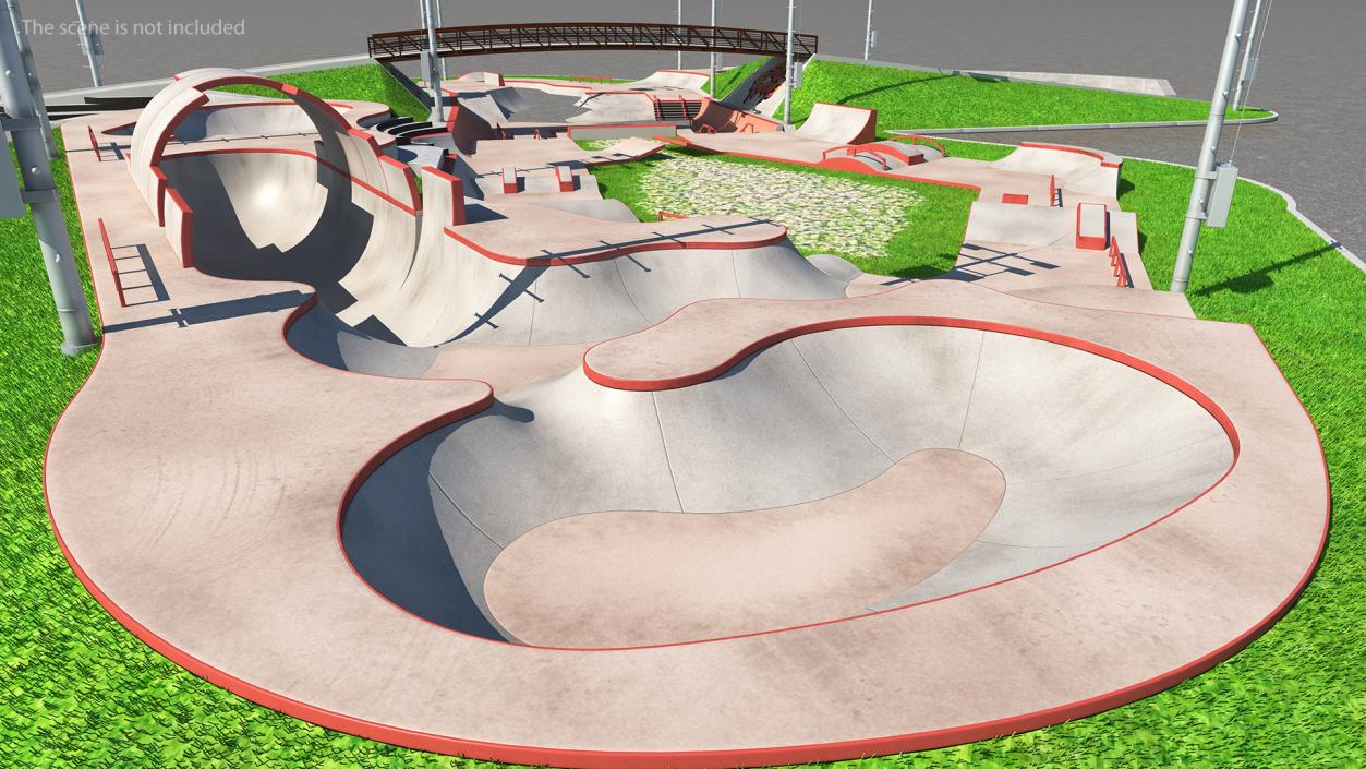 Outdoor Skate Park Fur 3D