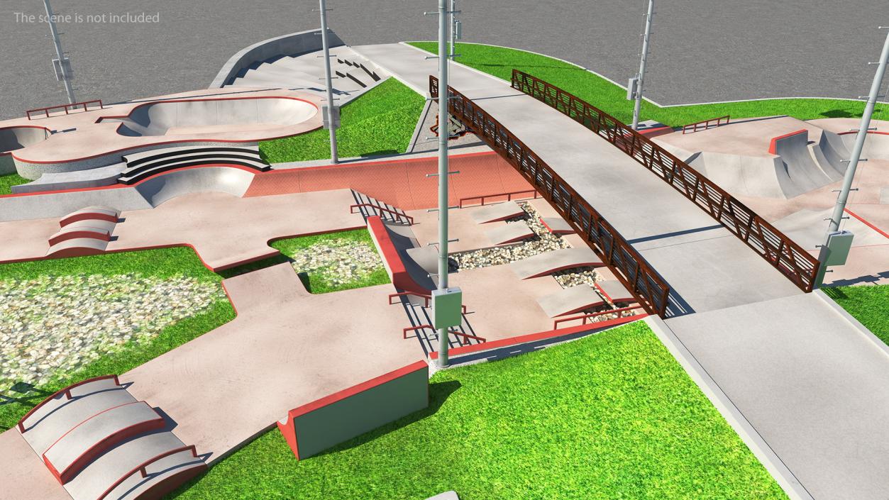 Outdoor Skate Park Fur 3D