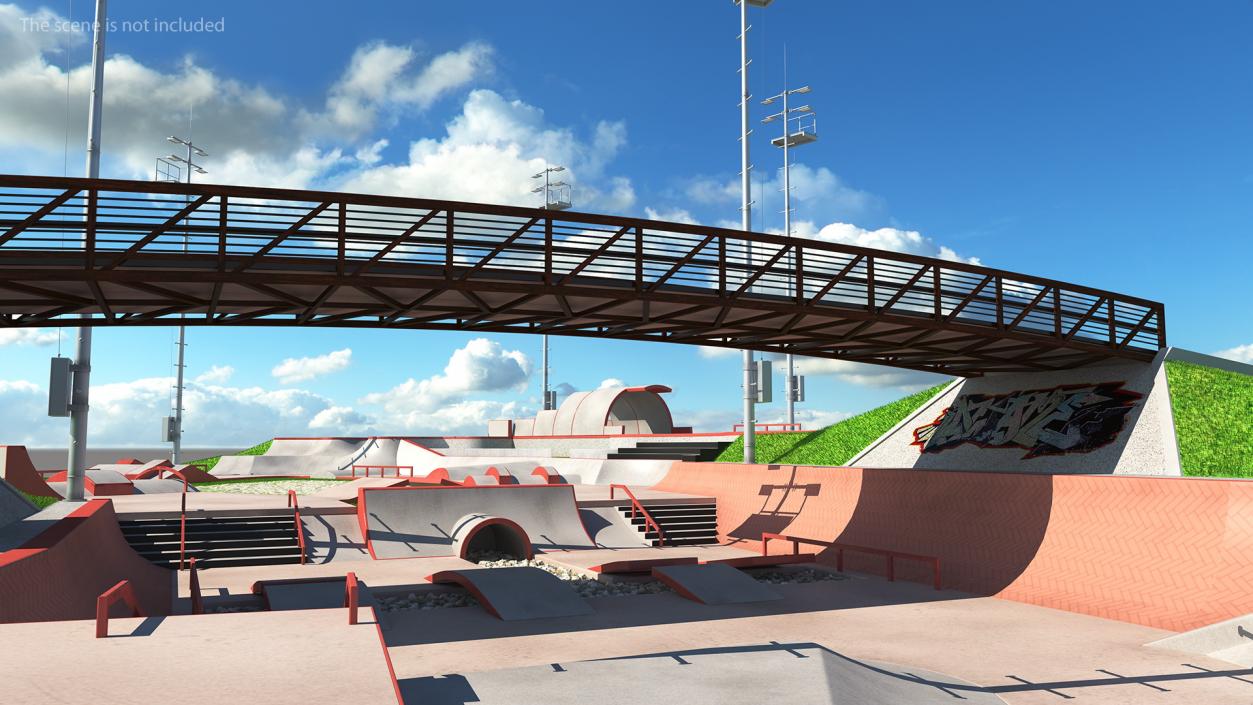 Outdoor Skate Park Fur 3D