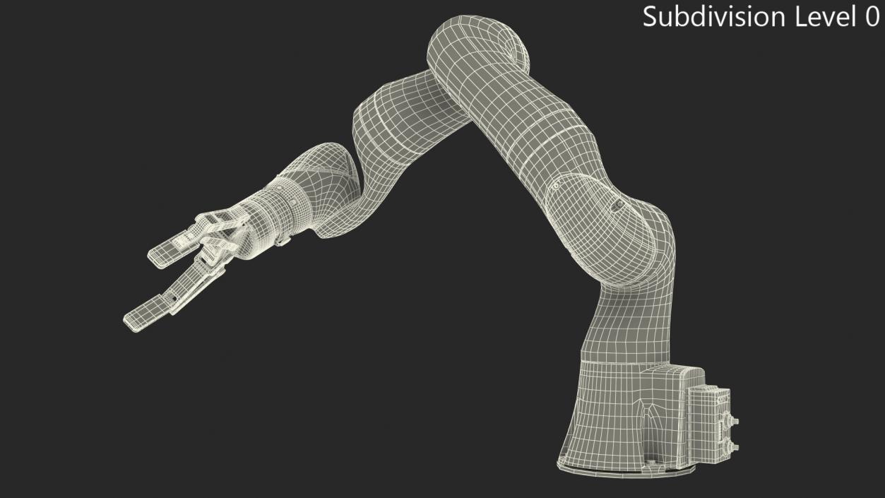 3D Robot Hand with Two Finger Gripper Rigged