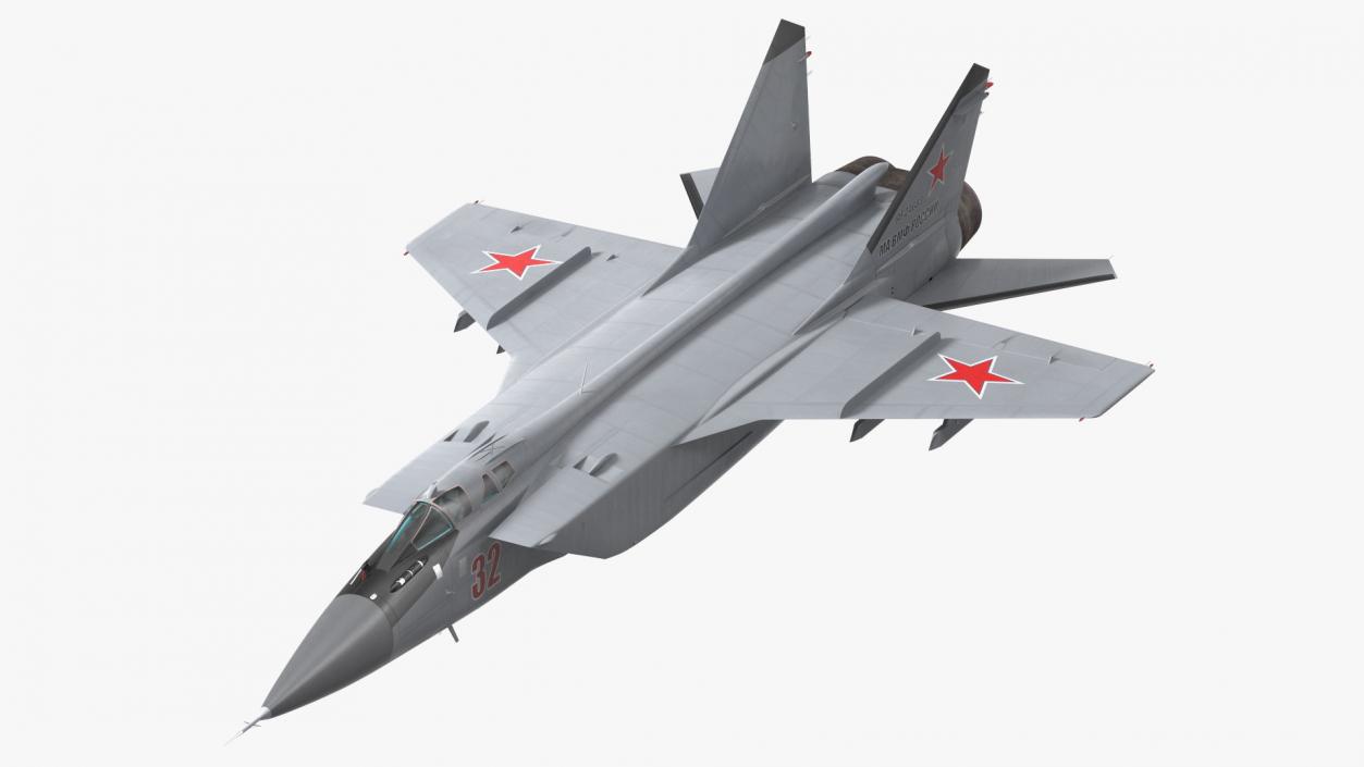 3D Mikoyan MiG-31 Supersonic Interceptor Aircraft Flight model