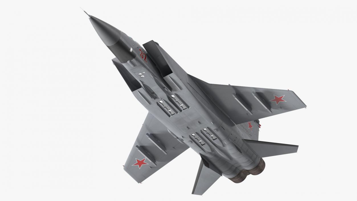 3D Mikoyan MiG-31 Supersonic Interceptor Aircraft Flight model