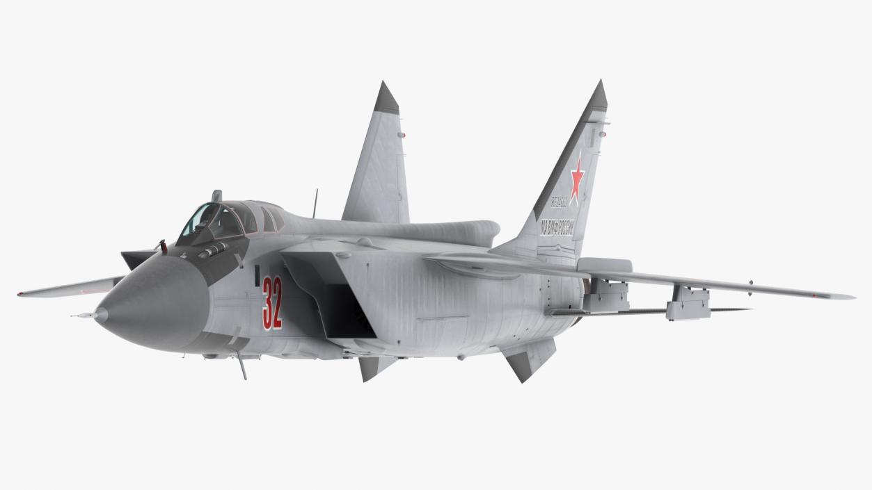 3D Mikoyan MiG-31 Supersonic Interceptor Aircraft Flight model