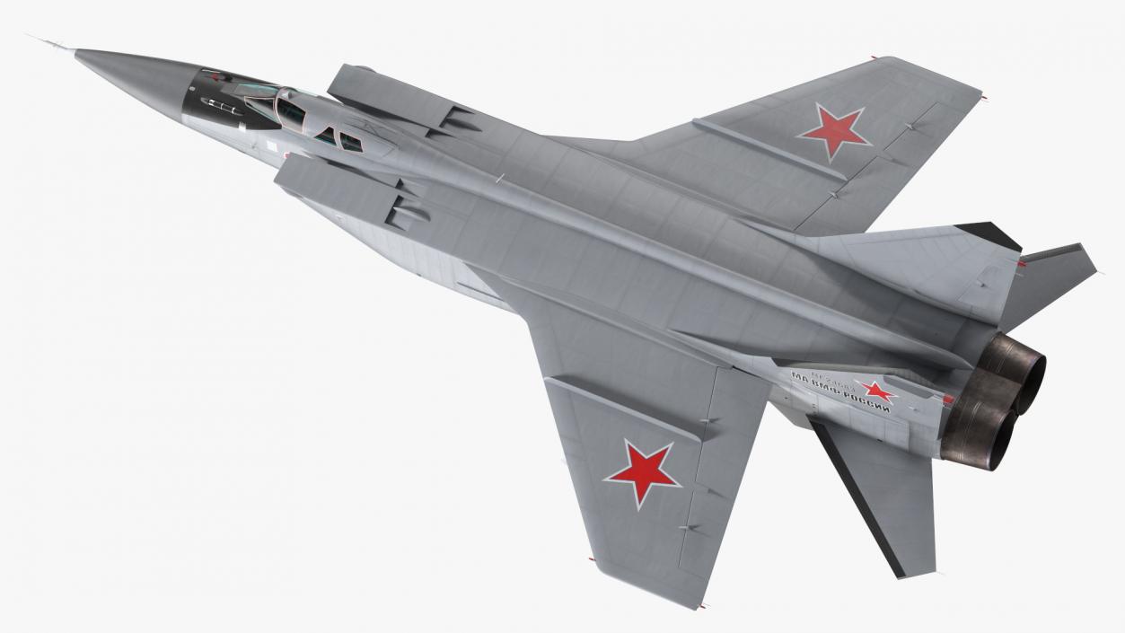 3D Mikoyan MiG-31 Supersonic Interceptor Aircraft Flight model