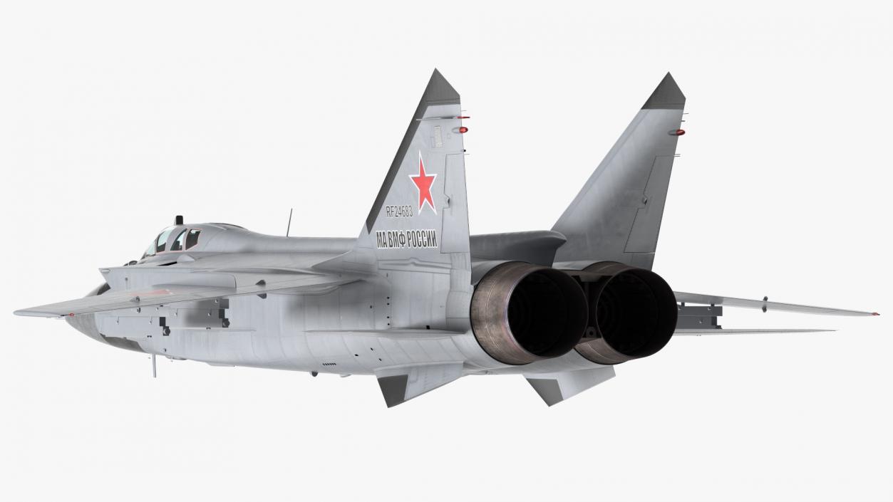 3D Mikoyan MiG-31 Supersonic Interceptor Aircraft Flight model