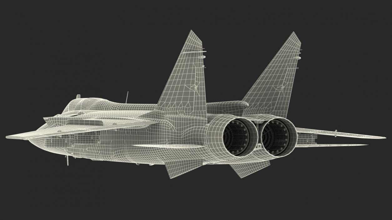 3D Mikoyan MiG-31 Supersonic Interceptor Aircraft Flight model