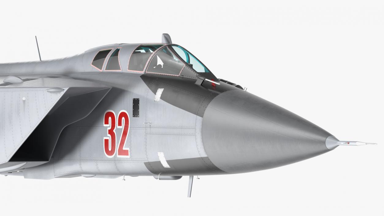 3D Mikoyan MiG-31 Supersonic Interceptor Aircraft Flight model