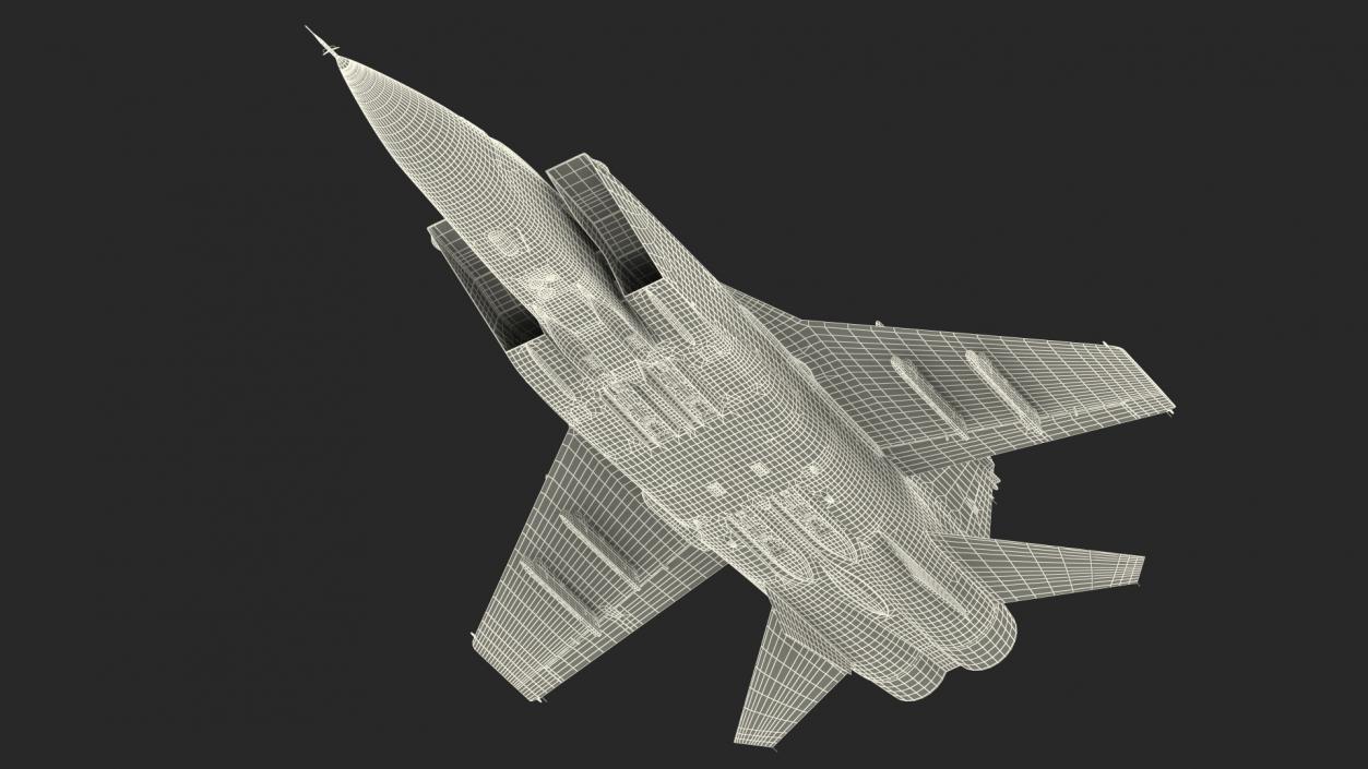 3D Mikoyan MiG-31 Supersonic Interceptor Aircraft Flight model