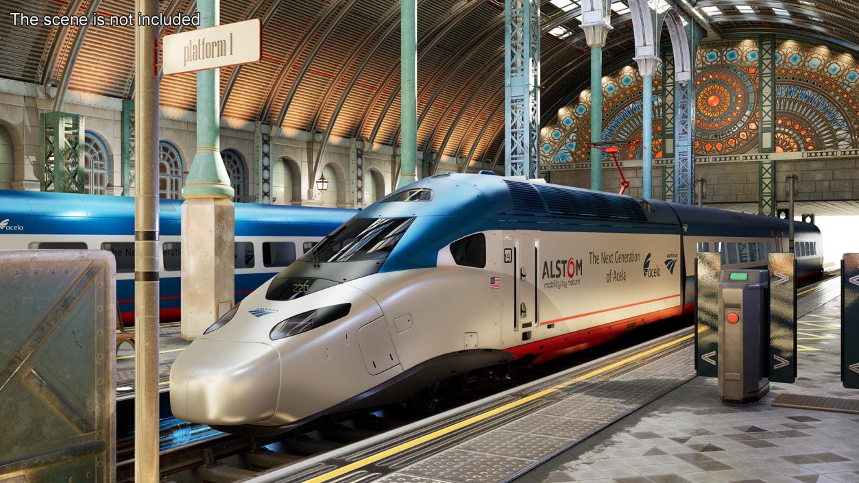 Amtrak Alstom Avelia Liberty Train 3D model