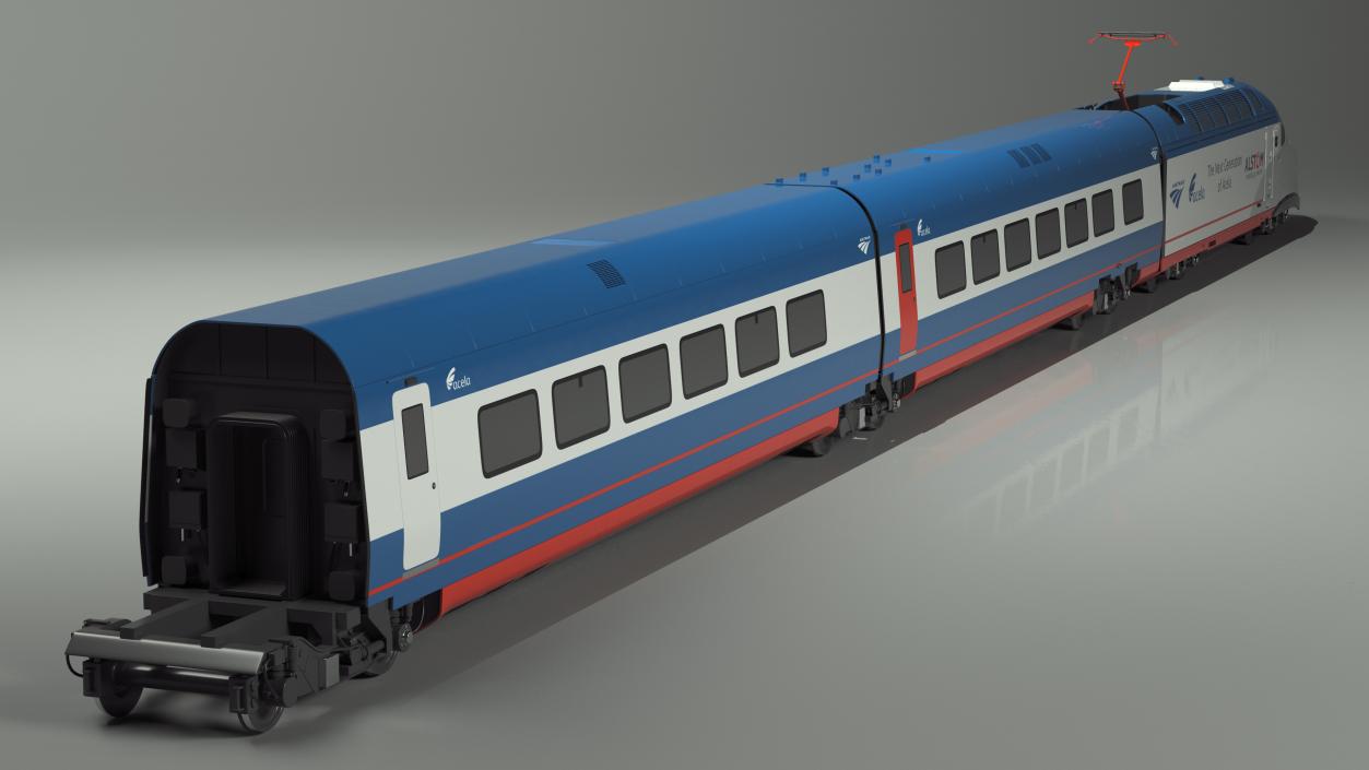 Amtrak Alstom Avelia Liberty Train 3D model