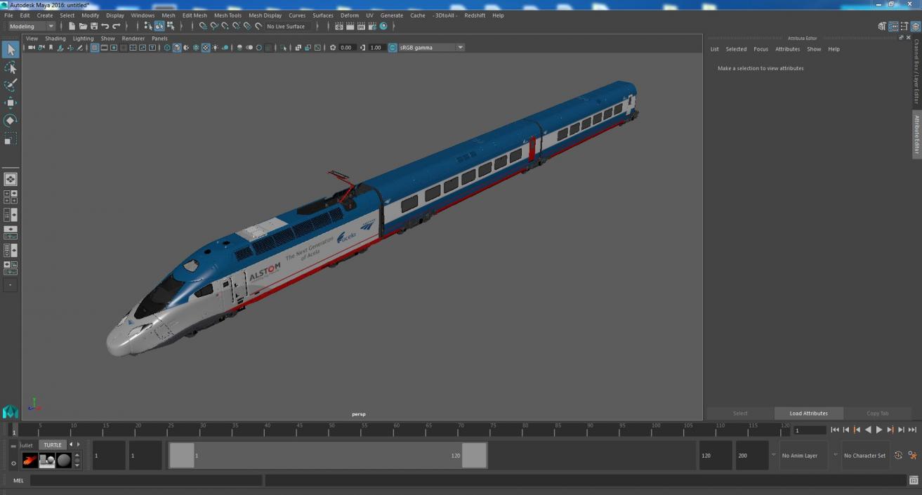 Amtrak Alstom Avelia Liberty Train 3D model